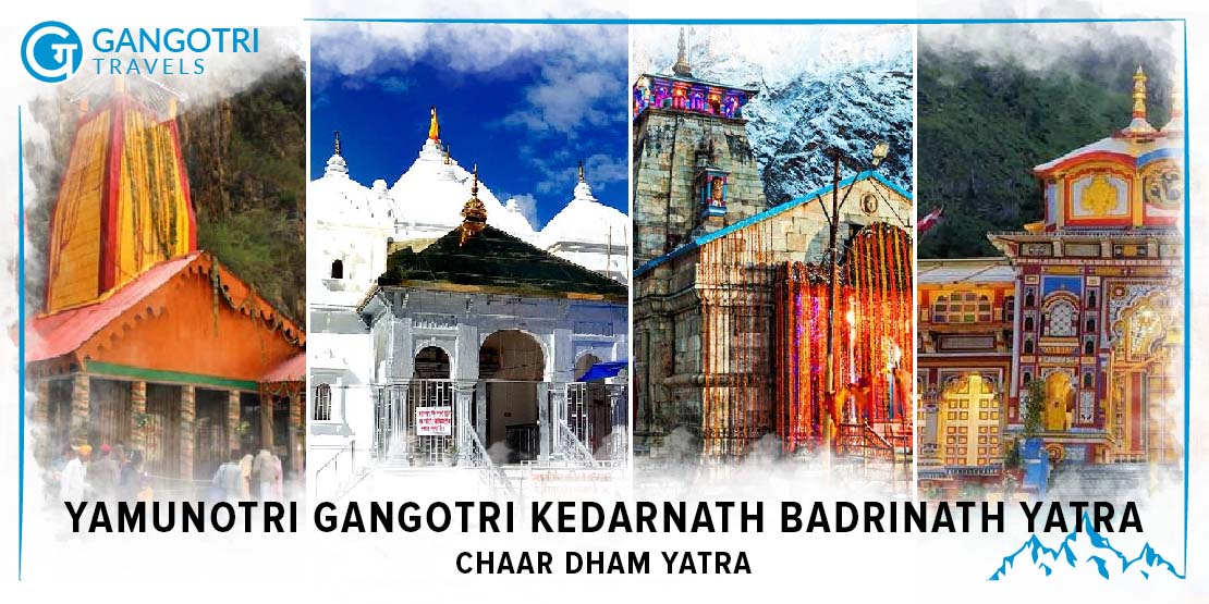 Char Dham Yatra Tour Package Ex Haridwar, Yamunotri Gangotri Kedarnath Badrinath 8 night 09 Days Yatra - GangotriTravels